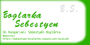 boglarka sebestyen business card